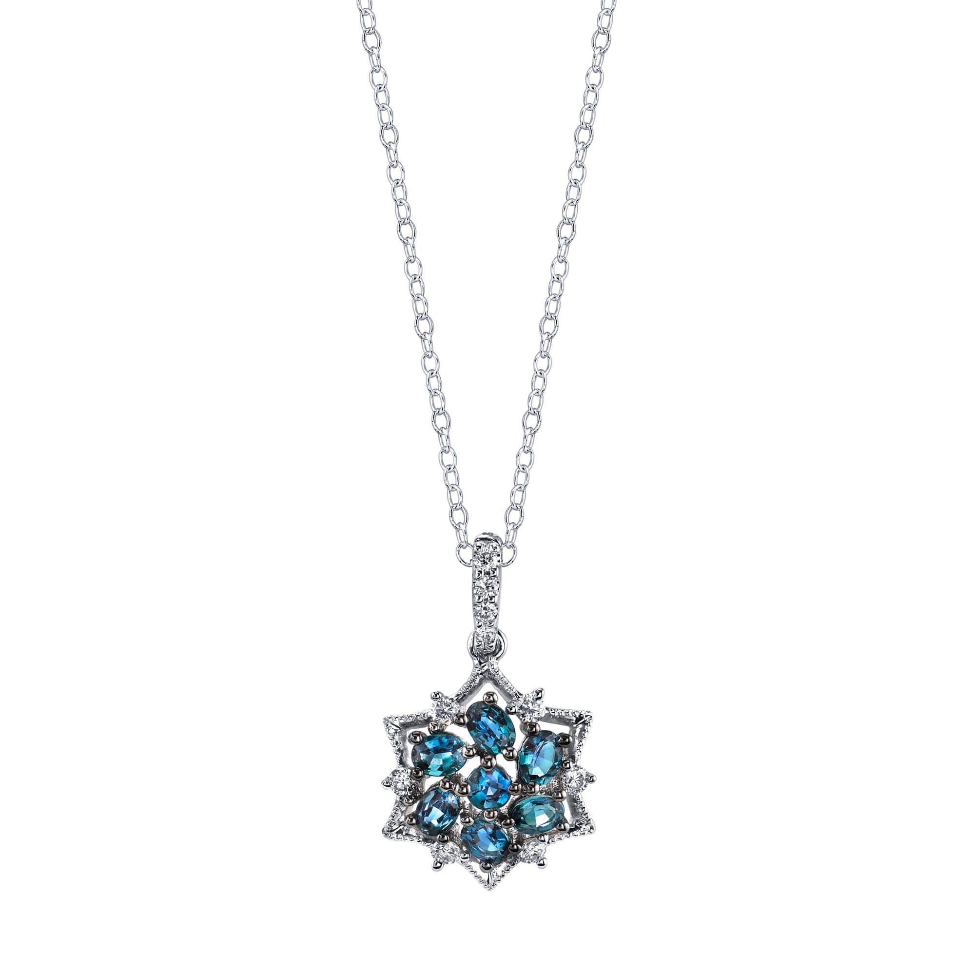 Brave Intuition - 18K White Gold Alexandrite Pendant