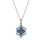 Dangling Crest - 18K White Gold Alexandrite Pendant