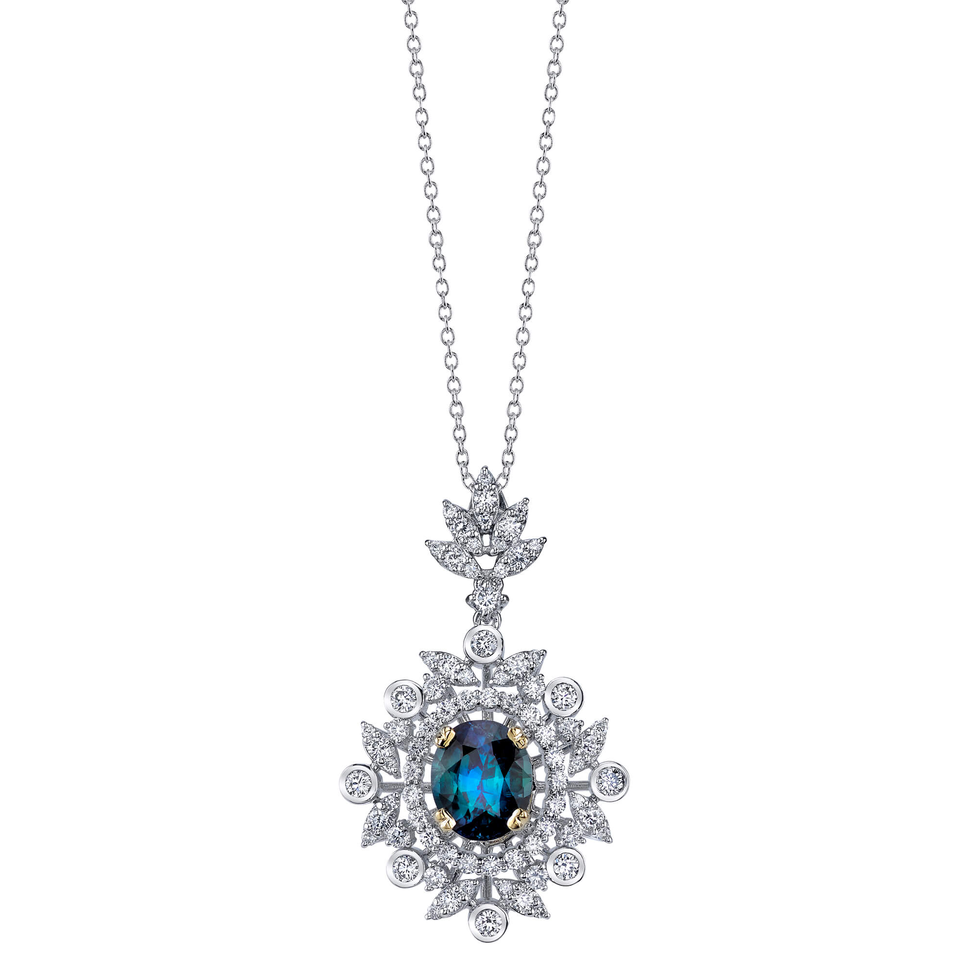 The Magnificent - 18K White Gold Alexandrite Pendant