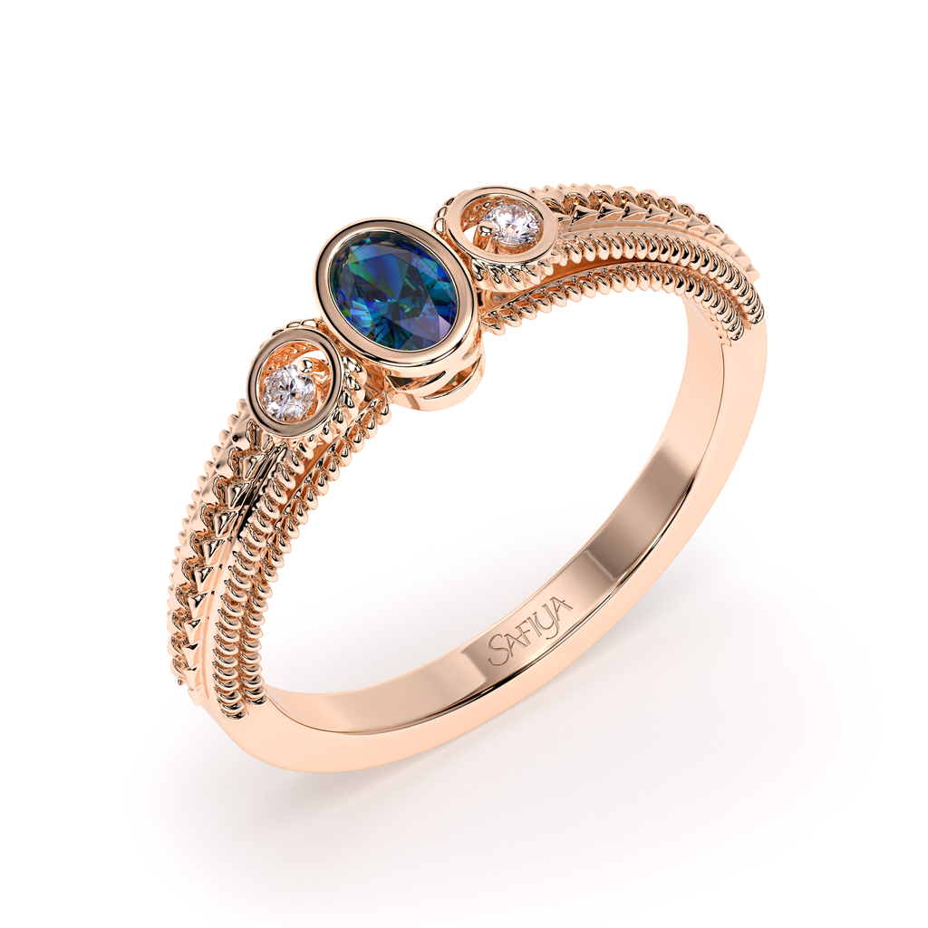 Nature's Charm Oval - 18K Rose Gold Natural Alexandrite Ring