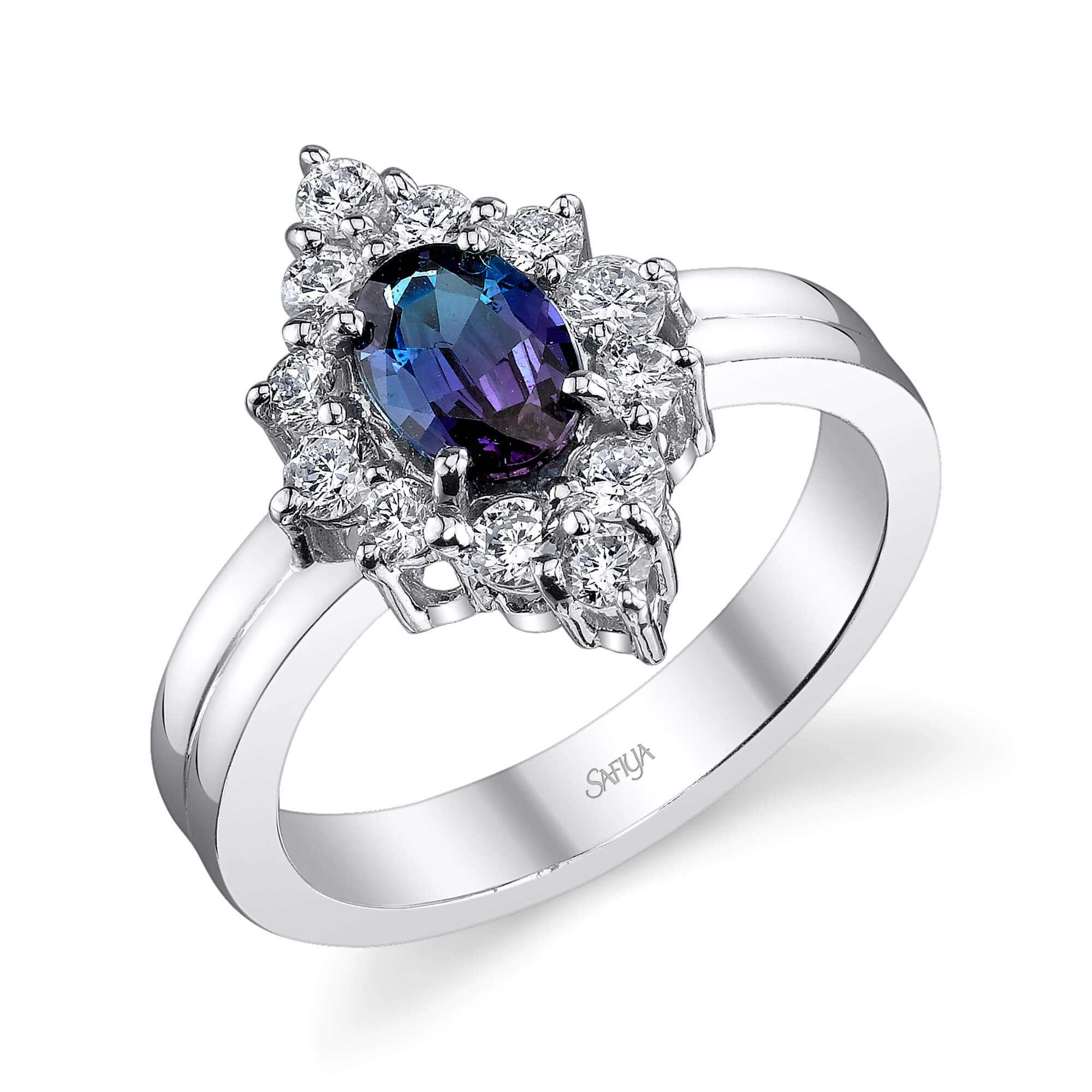 Lady Luck - 14K White Gold Alexandrite Ring