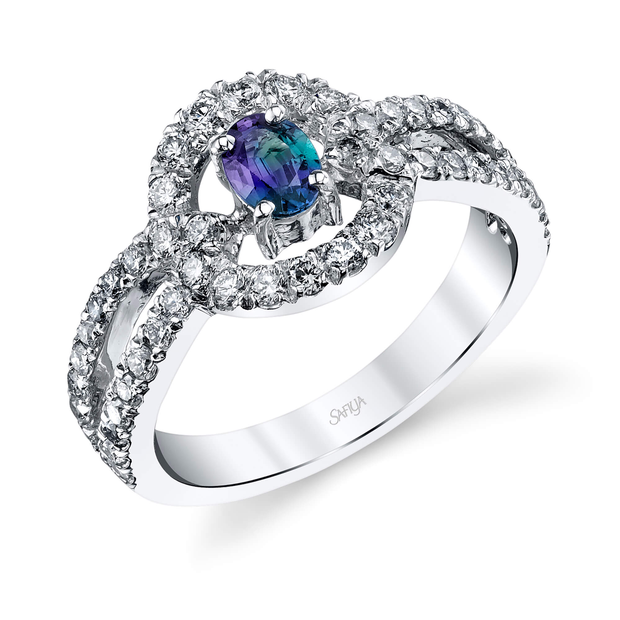 Captivation - 18K White Gold Alexandrite Ring