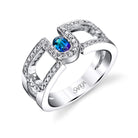 Lucky Charm - 14K White Gold Alexandrite Ring