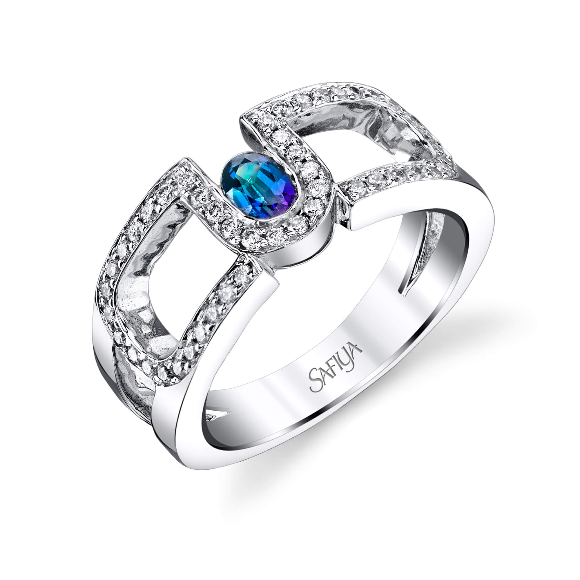 Lucky Charm - 14K White Gold Alexandrite Ring