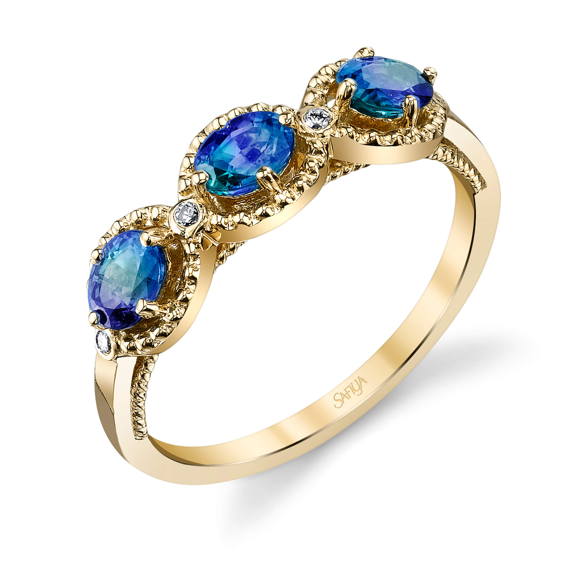 Liberty Crown - 14K Yellow Gold Alexandrite Ring