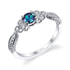Regal Honor - 14K White Gold Alexandrite Ring