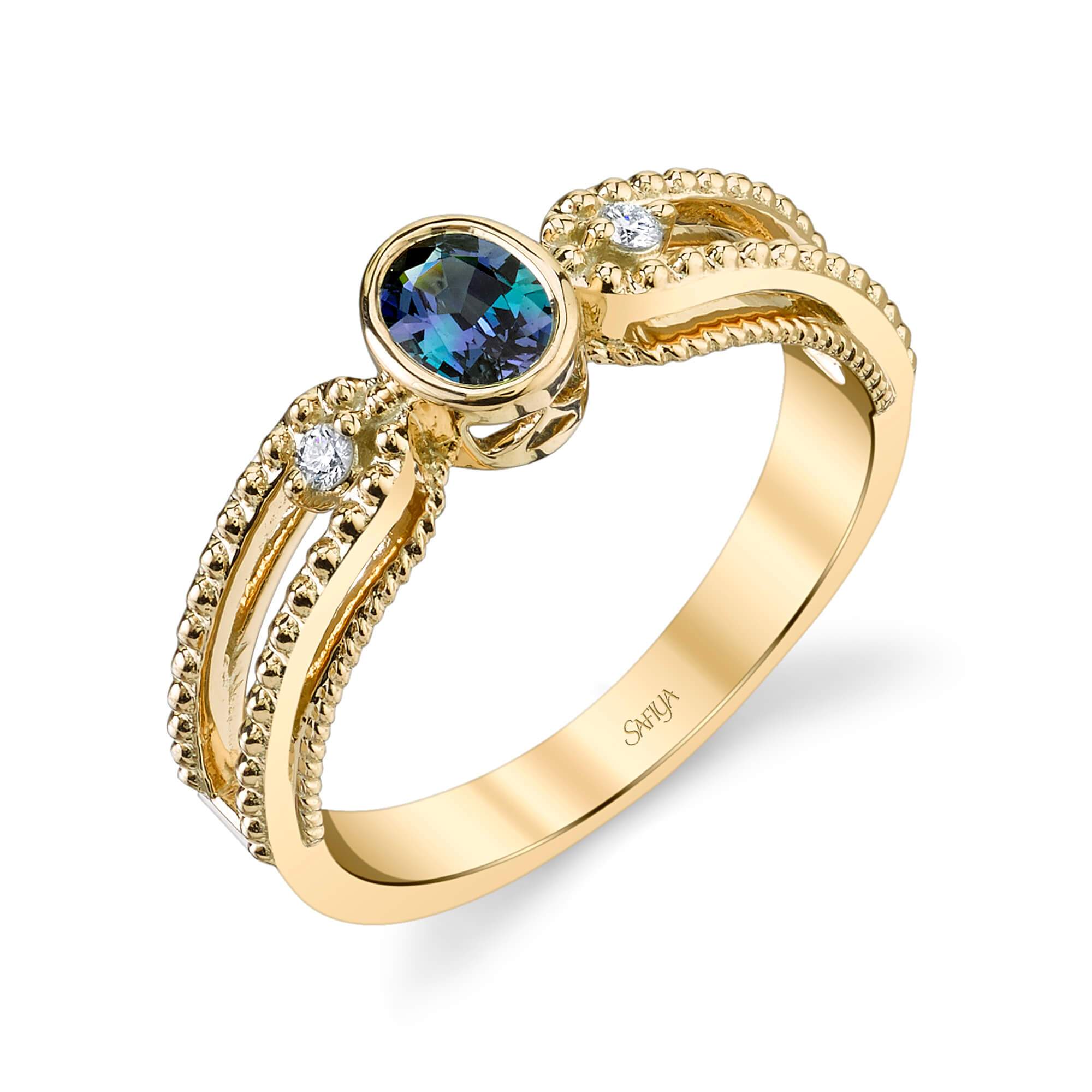 Quiet Adoration - 14K Yellow Gold Alexandrite Ring