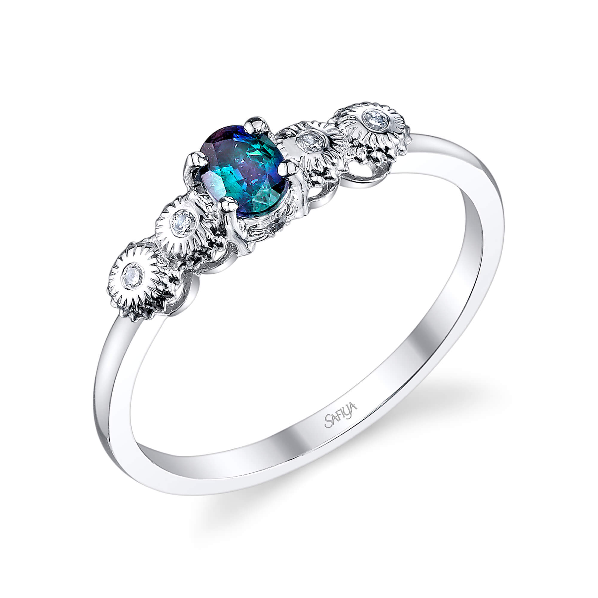 Hidden Beauty - 14K White Gold Alexandrite Ring