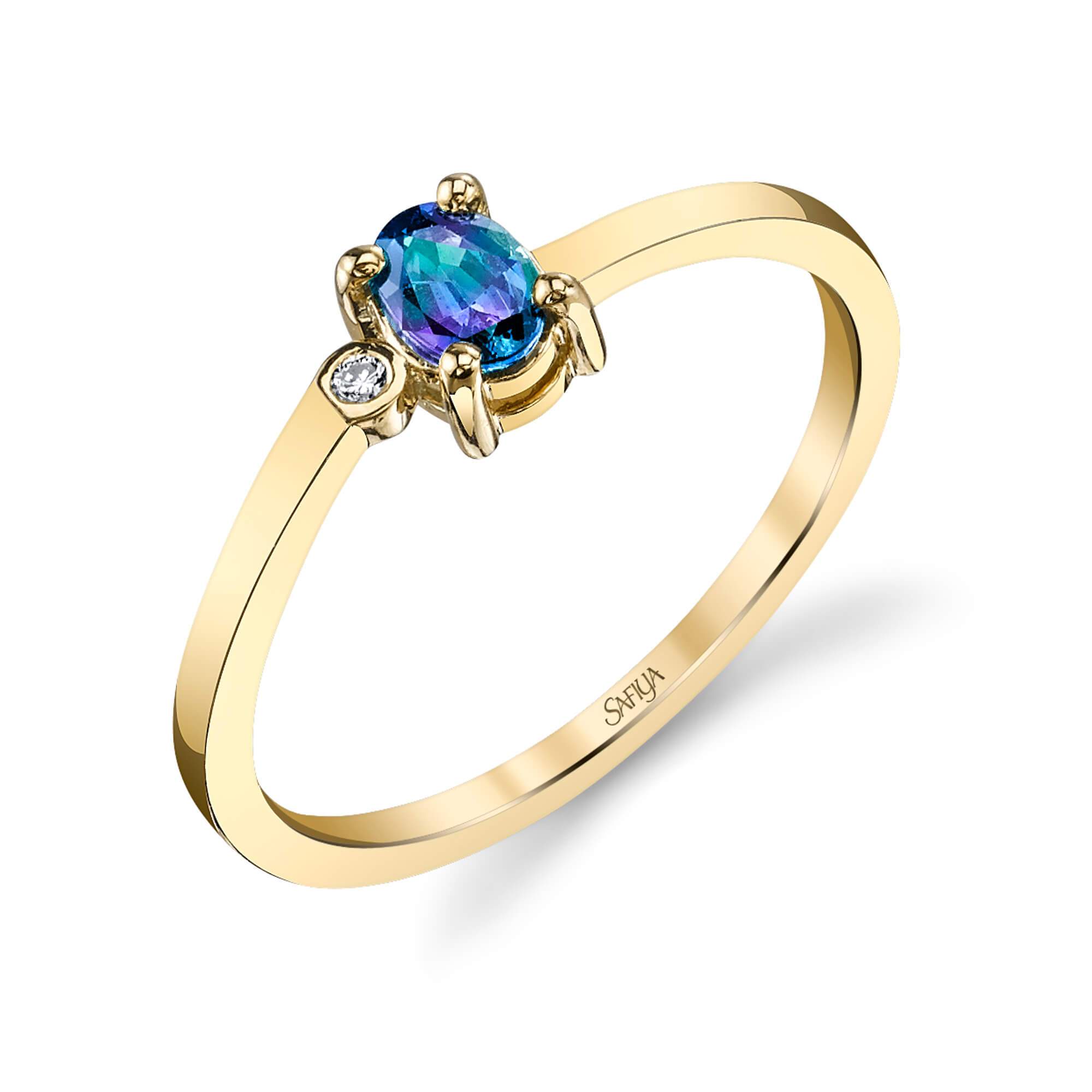 Prosperity-1 - 14K Yellow Gold Alexandrite Ring