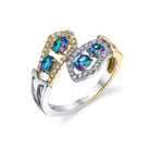Royal Companion - 14K White Yellow Gold Alexandrite Ring