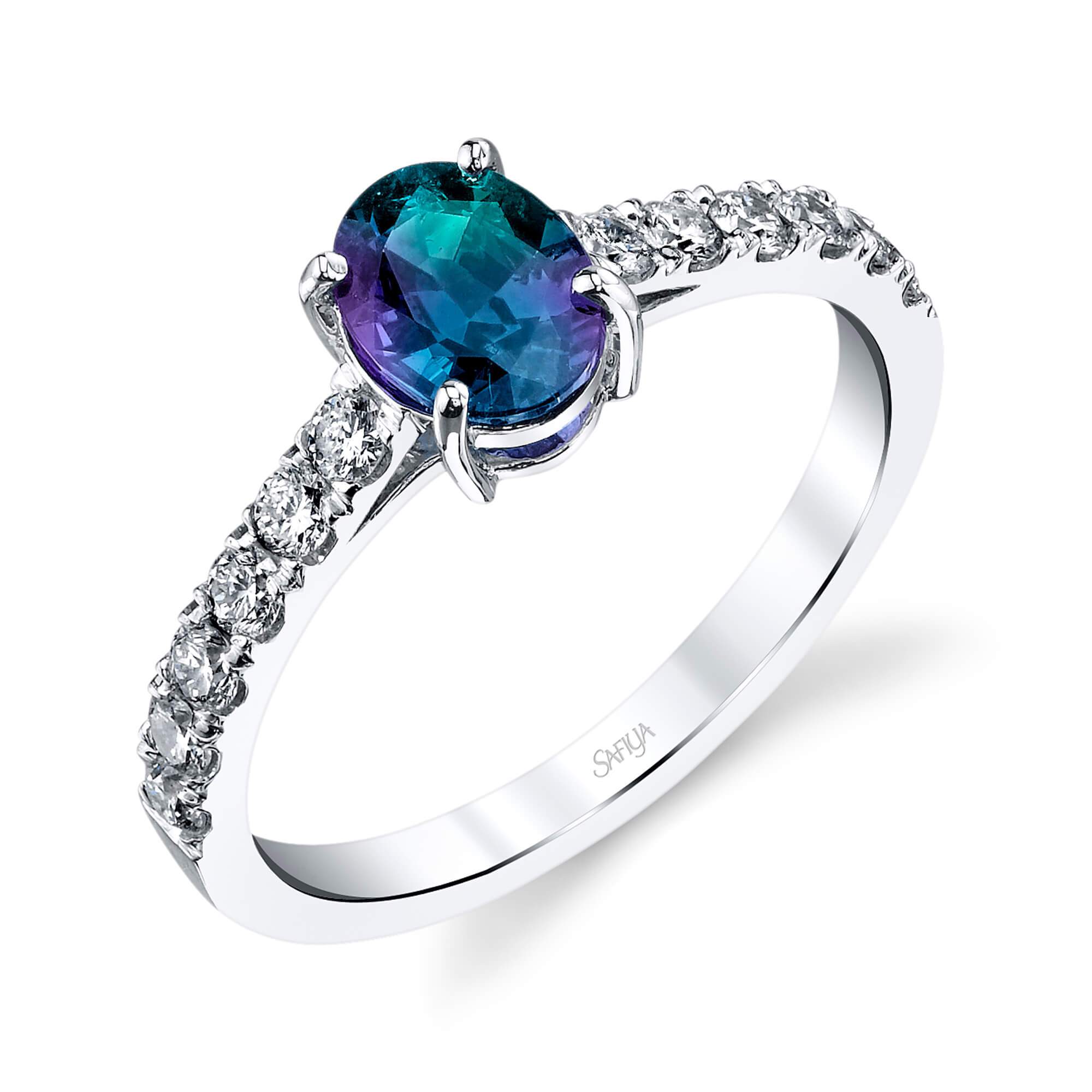 Royal Tribute - 14K White Gold Alexandrite Ring