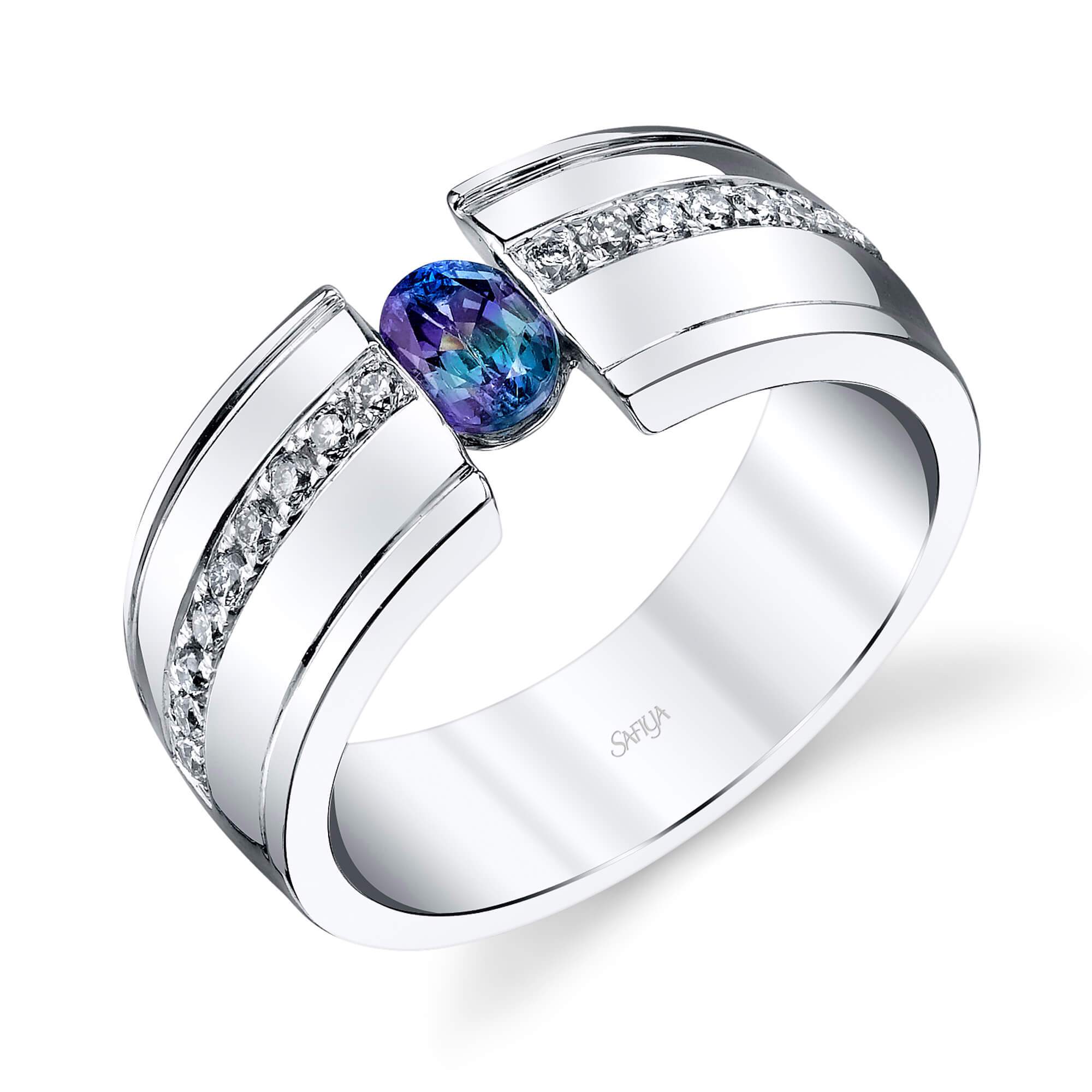 Bold Galant - 14K White Gold Alexandrite Ring