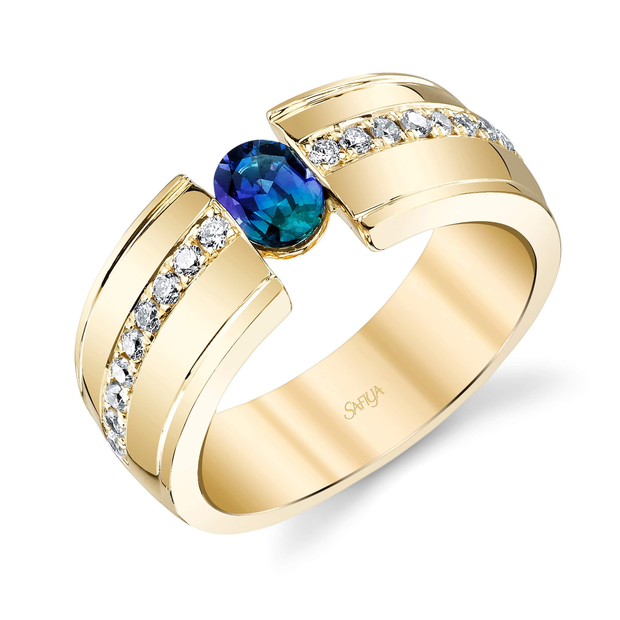 Bold Galant - 14K Yellow Gold Alexandrite Ring