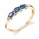 Treasured Array - 14K Yellow Gold Alexandrite Ring