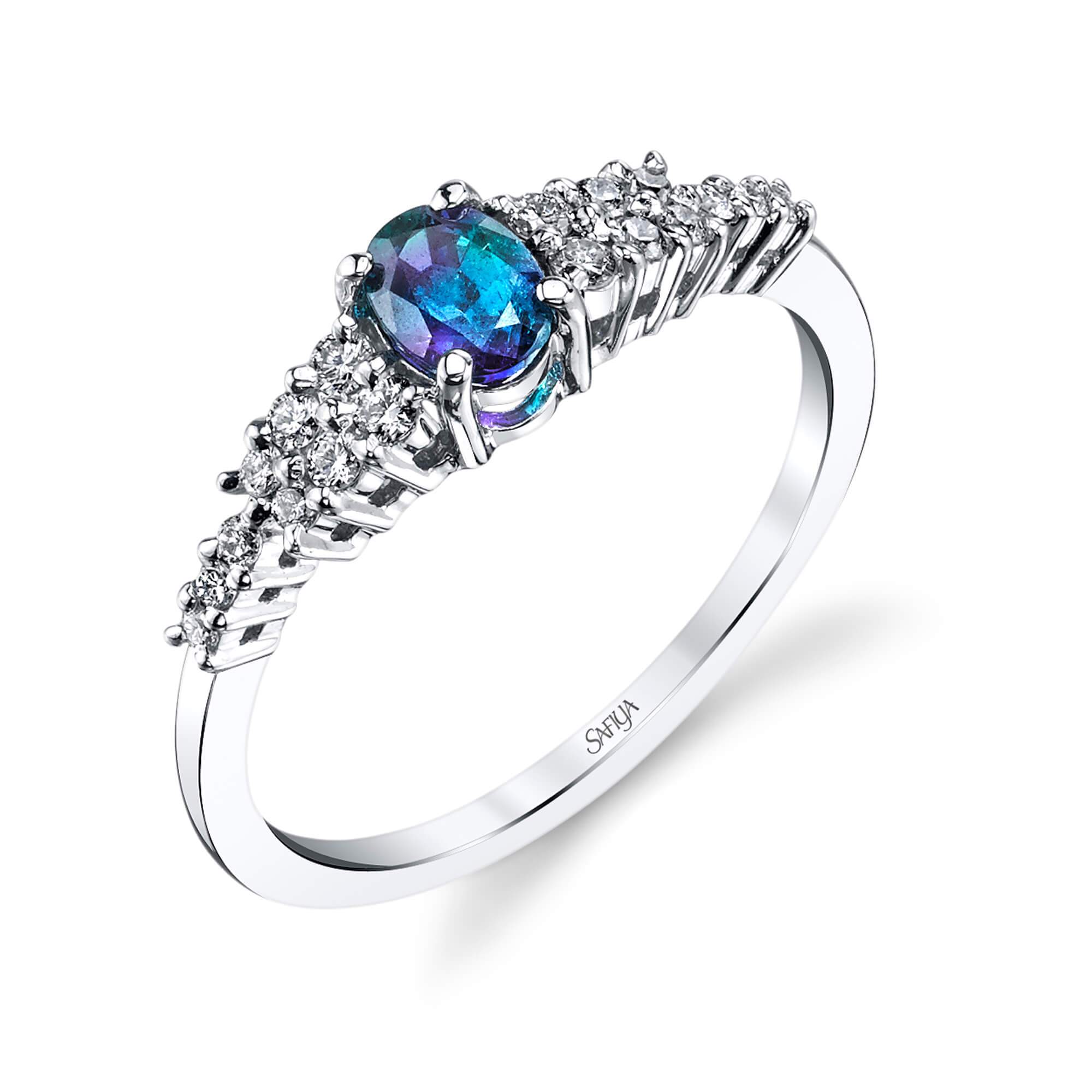 Tranquility - 14K White Gold Alexandrite Ring