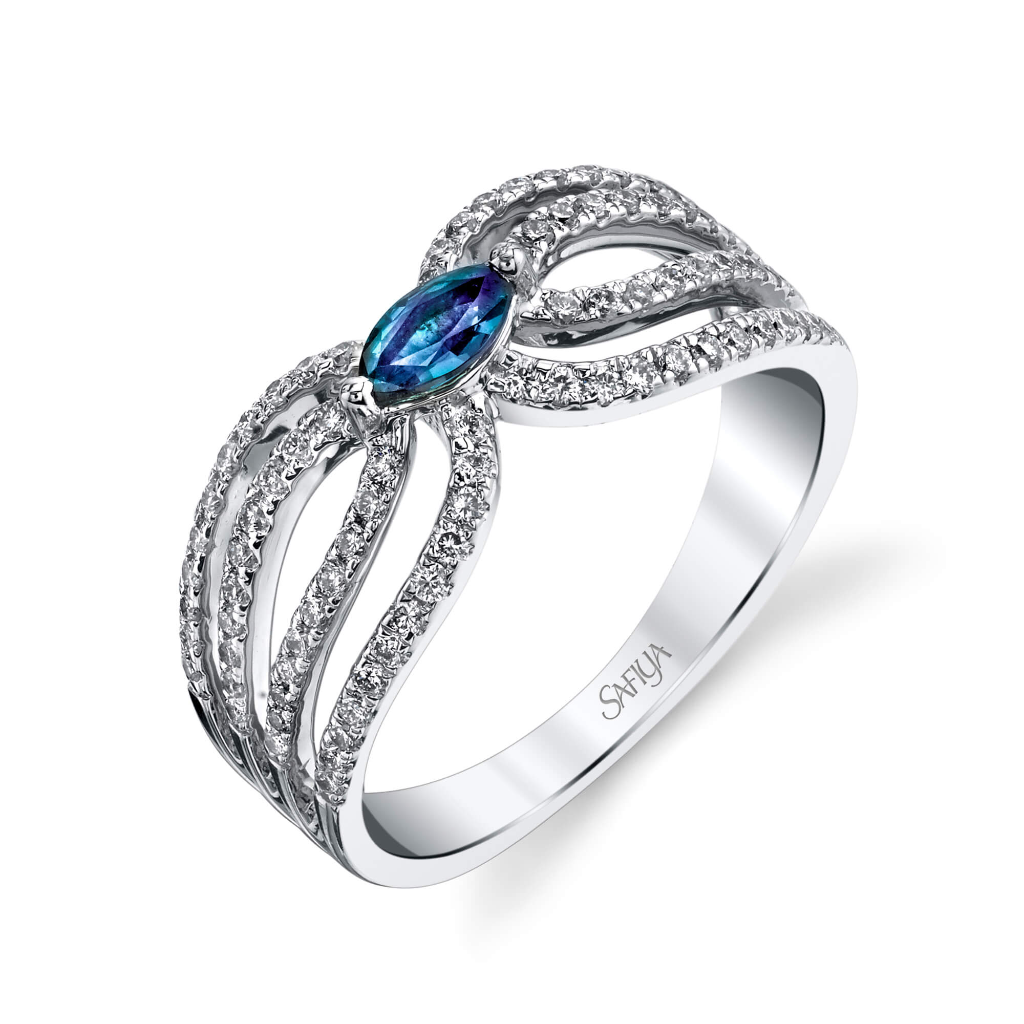 Serpent Eye - 18K White Gold Alexandrite Ring