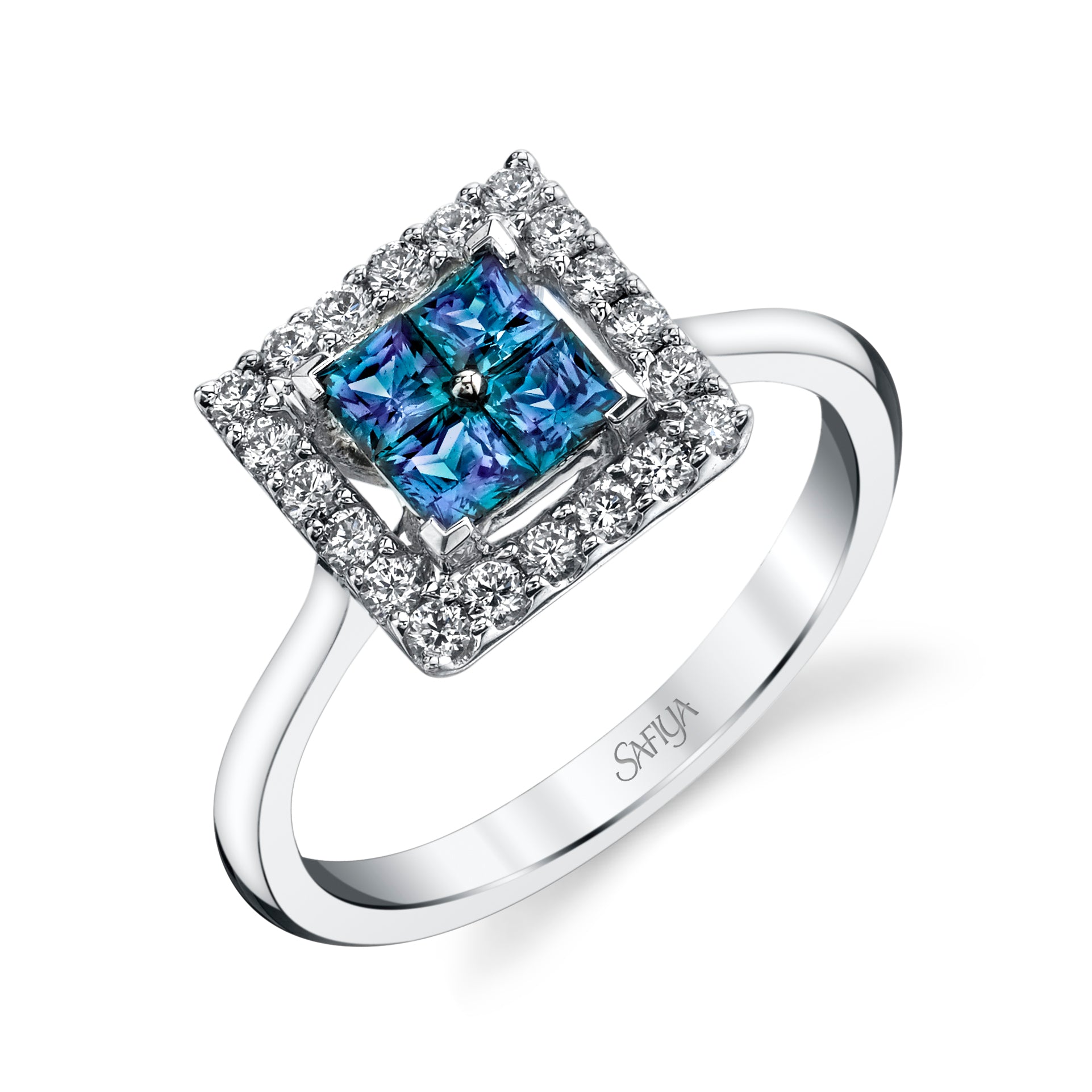 Hidden Galaxy - 18K White Gold Alexandrite Ring