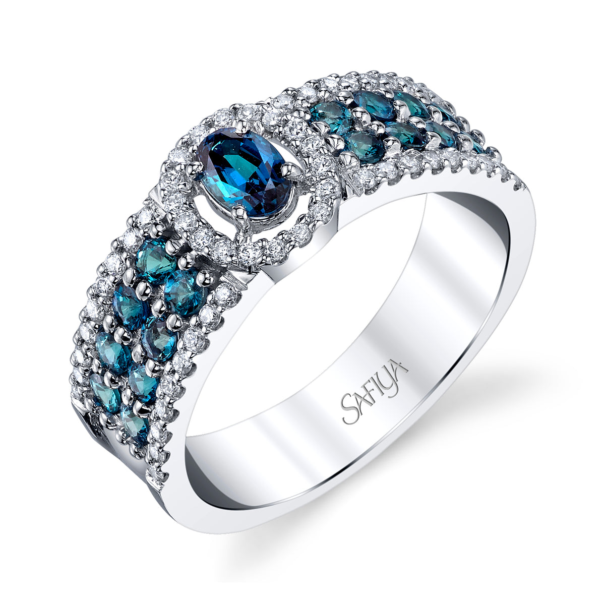 Princess Leia - 18K White Gold Natural Alexandrite Ring – Safiya ...