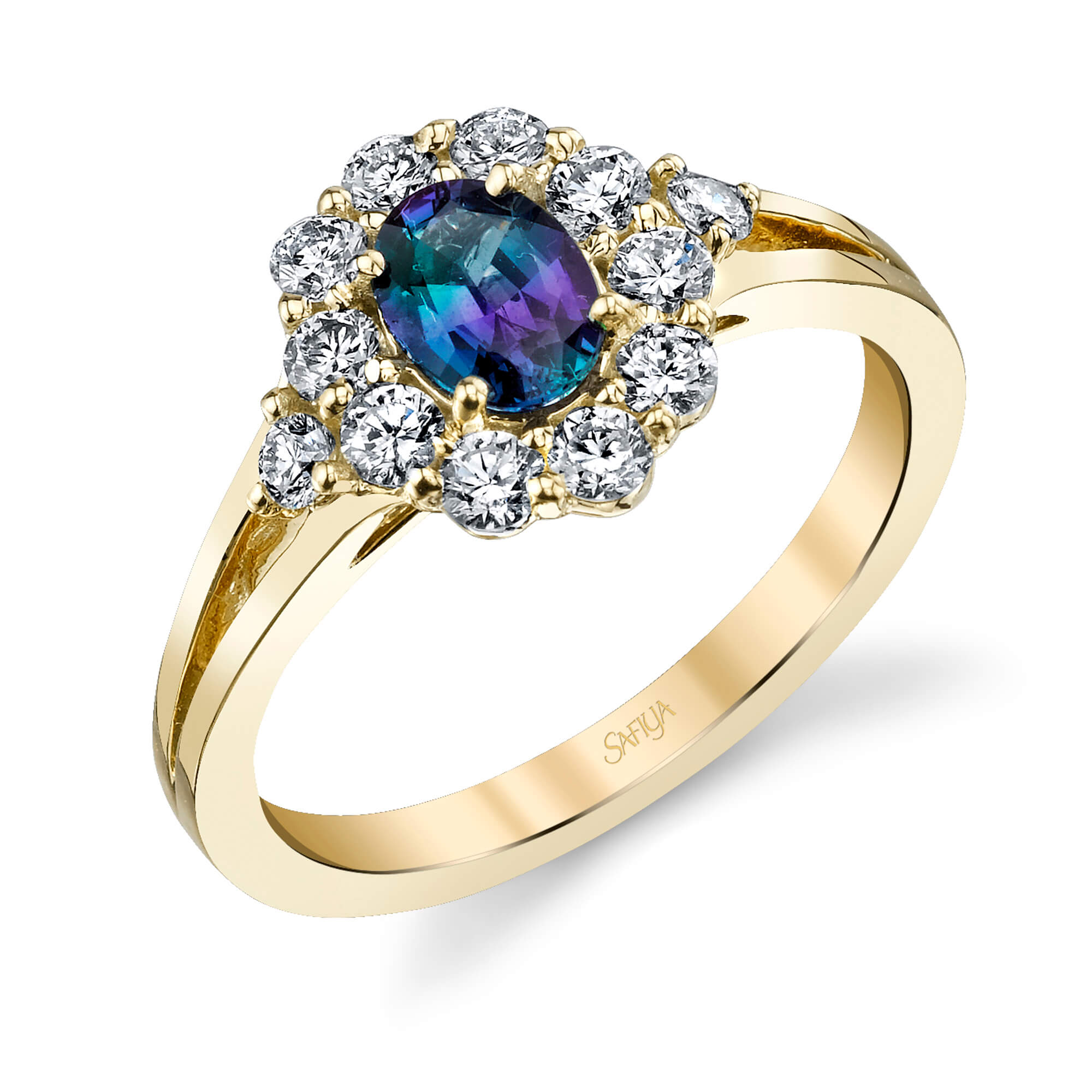 Love Letter - 14K Yellow Gold Alexandrite Ring
