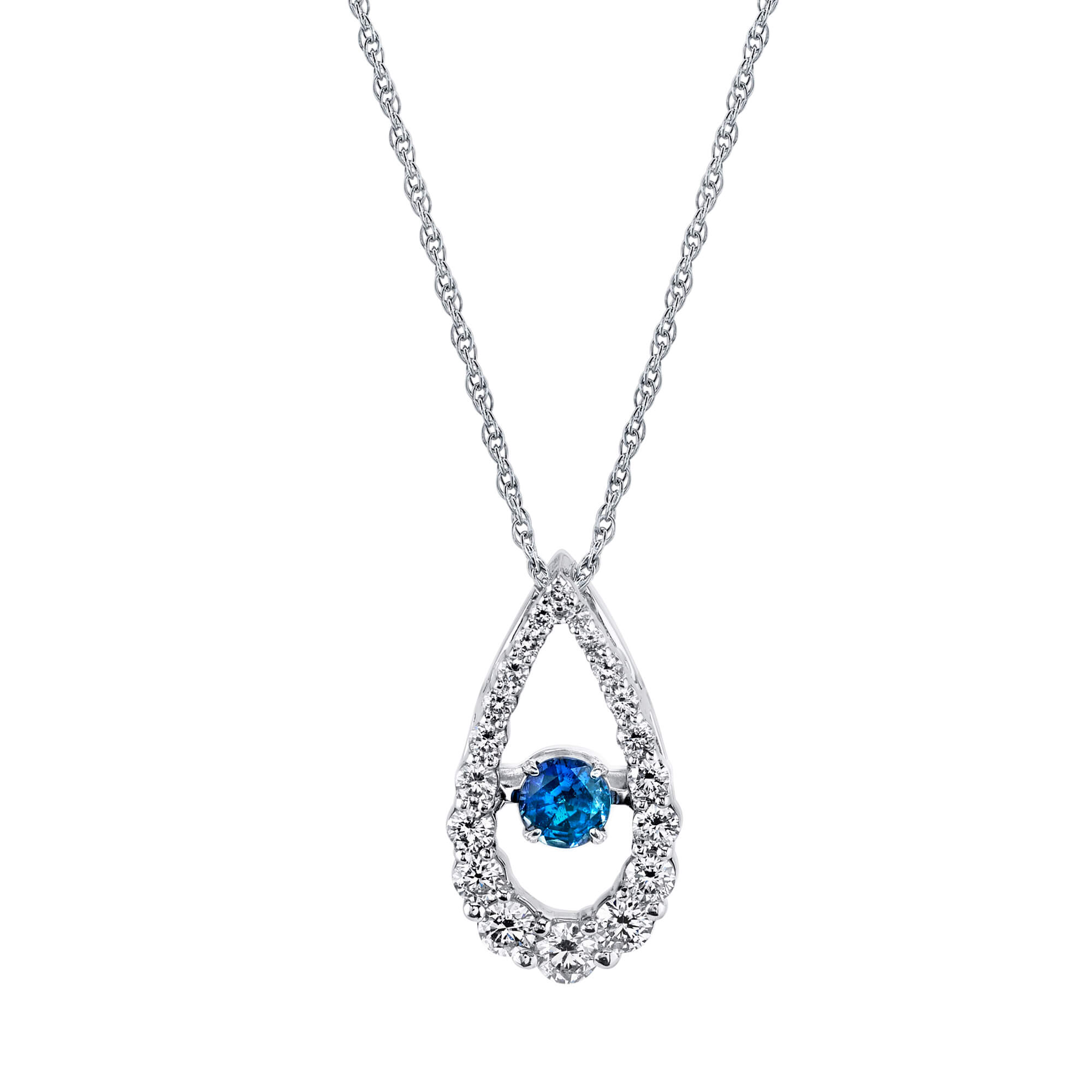 The Performer - 14K White Gold Alexandrite Pendant