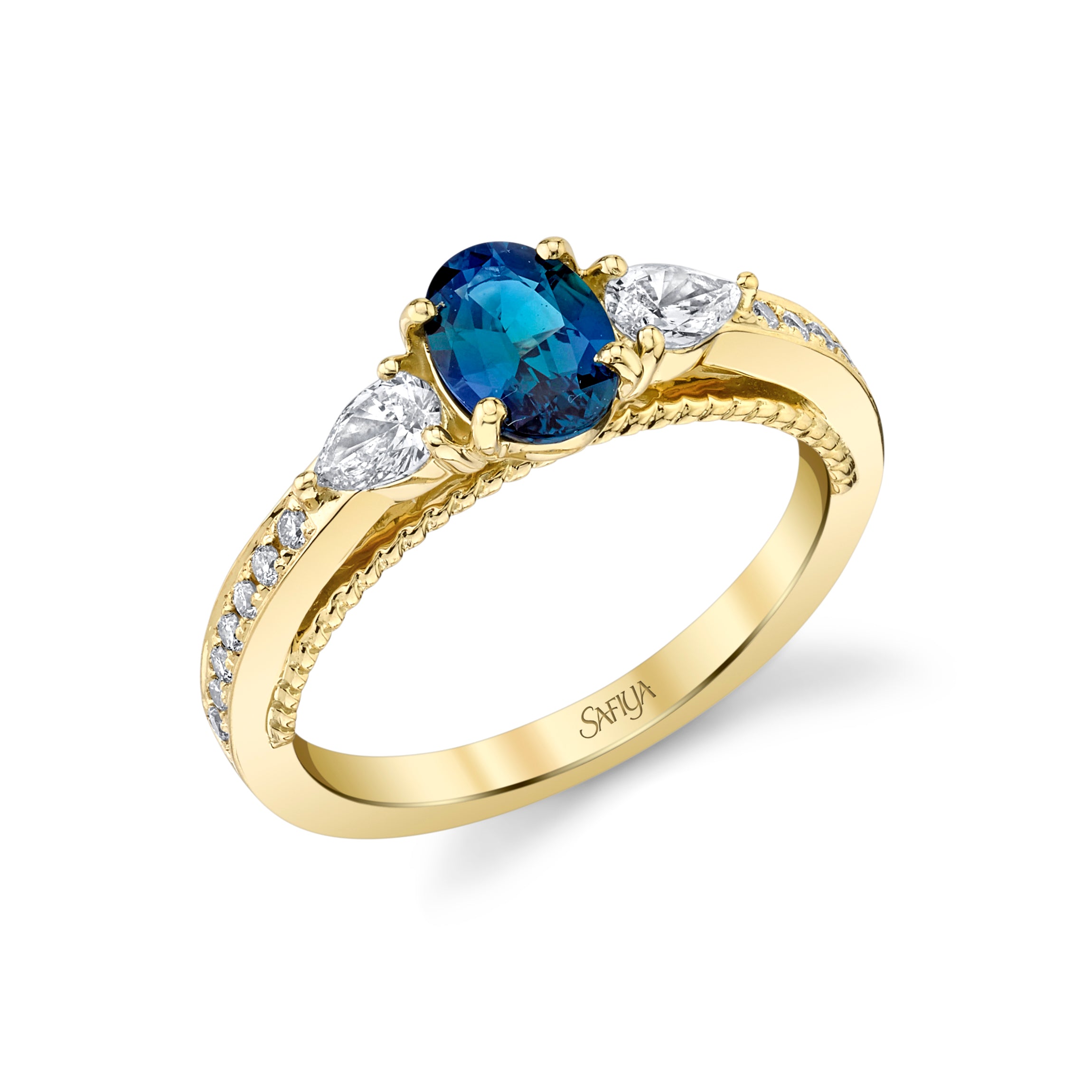 Natural Symmetry (Custom) - 18K Yellow Gold Alexandrite Ring