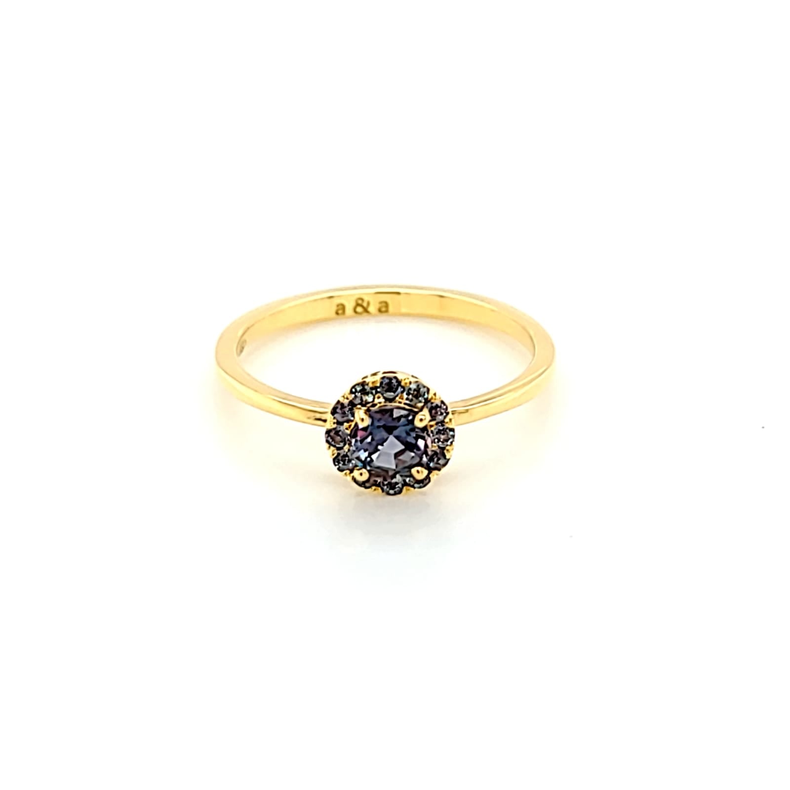 Crown of a Queen - 18K Yellow Gold Alexandrite Ring